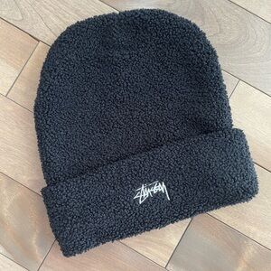 Stussy Black Fleece Beanie